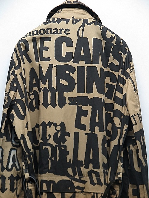 �㴰���nude:masahiko maruyama ���̡���:�ޥ��ҥ��ޥ���/LOGO COLLAGE PRINT TRENCH COAT/Beige-Black