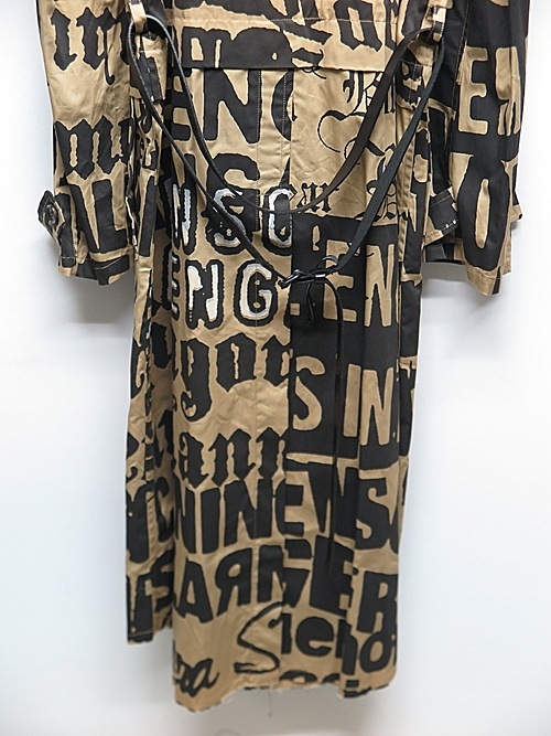 �㴰���nude:masahiko maruyama ���̡���:�ޥ��ҥ��ޥ���/LOGO COLLAGE PRINT TRENCH COAT/Beige-Black
