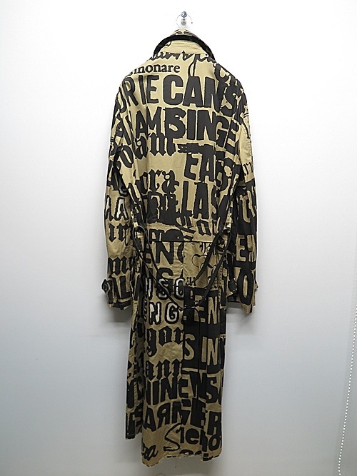 �㴰���nude:masahiko maruyama ���̡���:�ޥ��ҥ��ޥ���/LOGO COLLAGE PRINT TRENCH COAT/Beige-Black
