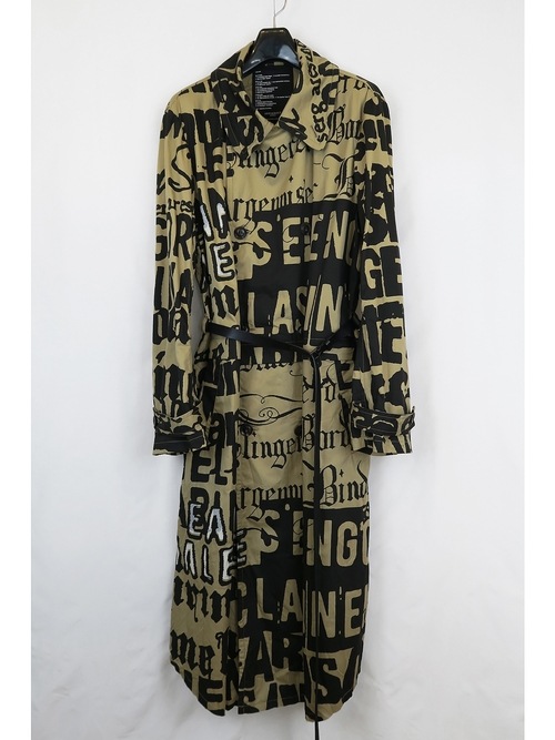 �㴰���nude:masahiko maruyama ���̡���:�ޥ��ҥ��ޥ���/LOGO COLLAGE PRINT TRENCH COAT/Beige-Black