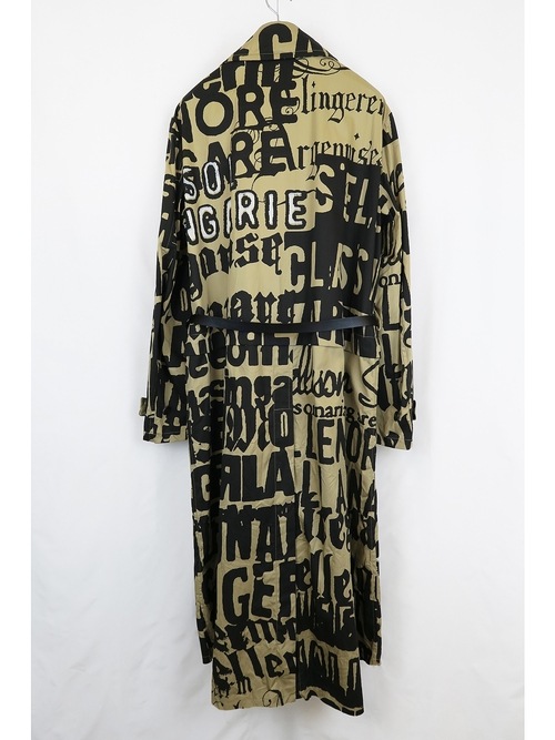 �㴰���nude:masahiko maruyama ���̡���:�ޥ��ҥ��ޥ���/LOGO COLLAGE PRINT TRENCH COAT/Beige-Black