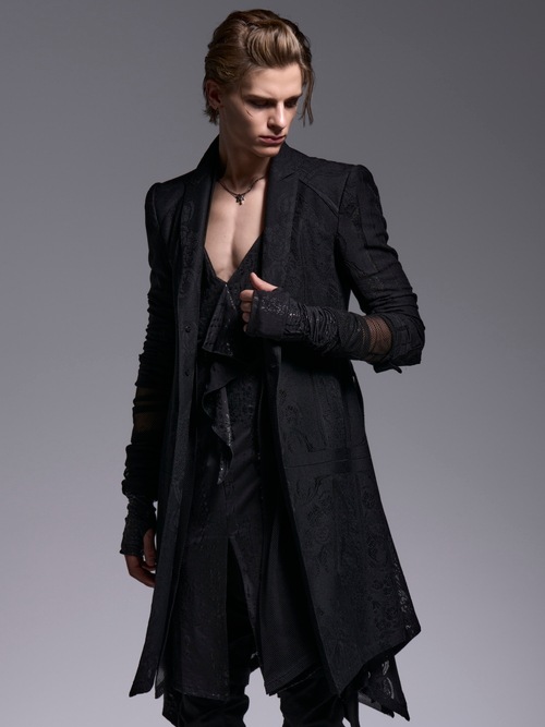 (ͽ���ʡ�6��7������ͽ��/kiryuyrik������奦����奦/CROSS-Lace Flare Jacket/Black