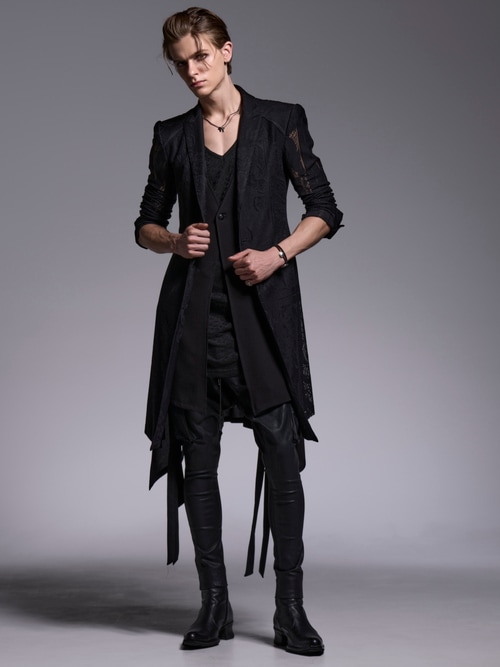 (ͽ���ʡ�6��7������ͽ��/kiryuyrik������奦����奦/CROSS-Lace Flare Jacket/Black