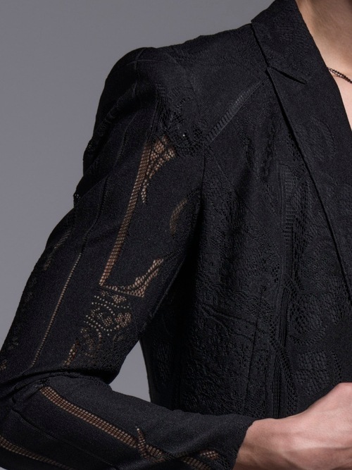 (ͽ���ʡ�6��7������ͽ��/kiryuyrik������奦����奦/CROSS-Lace Flare Jacket/Black