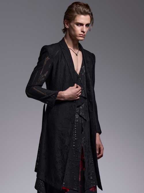 (ͽ���ʡ�6��7������ͽ��/kiryuyrik������奦����奦/CROSS-Lace Flare Jacket/Black