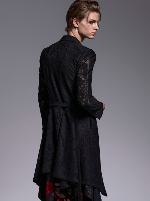 (ͽ���ʡ�6��7������ͽ��/kiryuyrik������奦����奦/CROSS-Lace Flare Jacket/Black