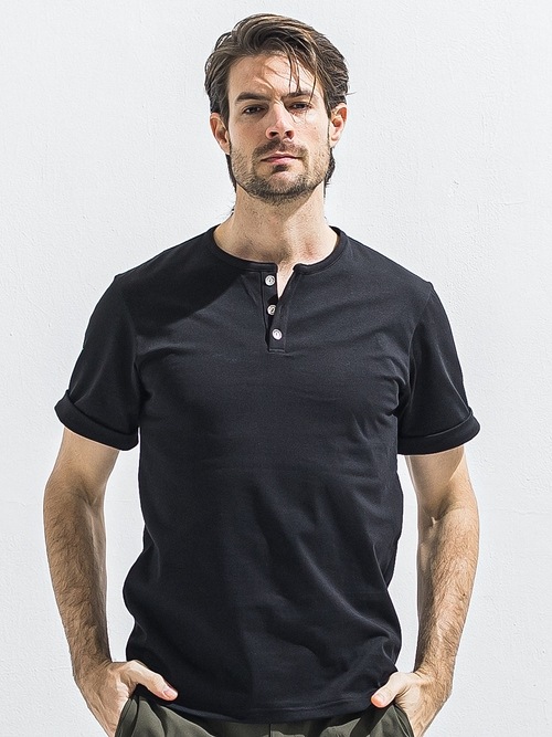 RESOUND CLOTHING���ꥵ����ɥ���������/ROLLUP HENRY T/BLACK