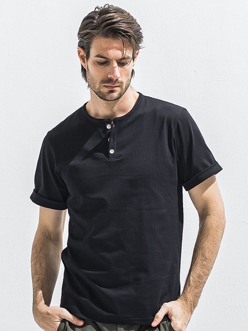 RESOUND CLOTHING���ꥵ����ɥ���������/ROLLUP HENRY T/BLACK