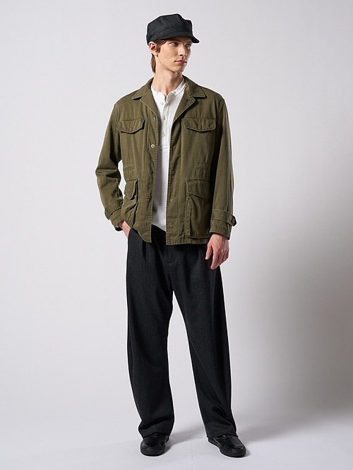 (ͽ���ʡ�8��9������ͽ��/wjk�����֥른��������/sulfur dyed M47 shirt/fade khaki