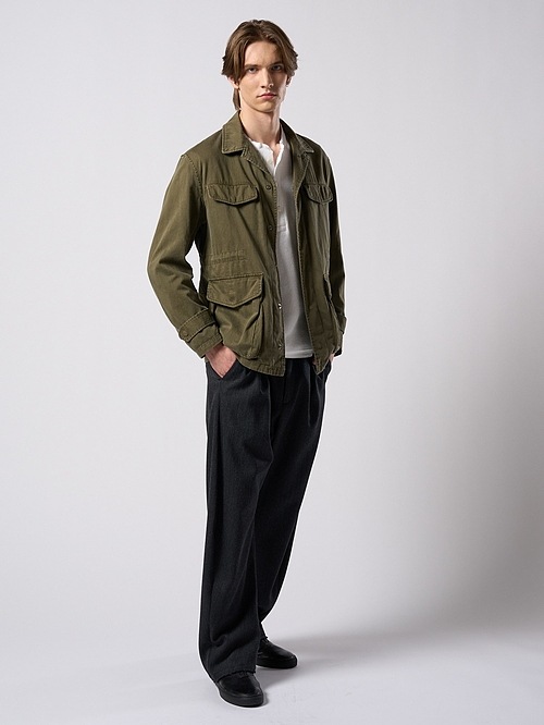 (ͽ���ʡ�8��9������ͽ��/wjk�����֥른��������/sulfur dyed M47 shirt/fade khaki