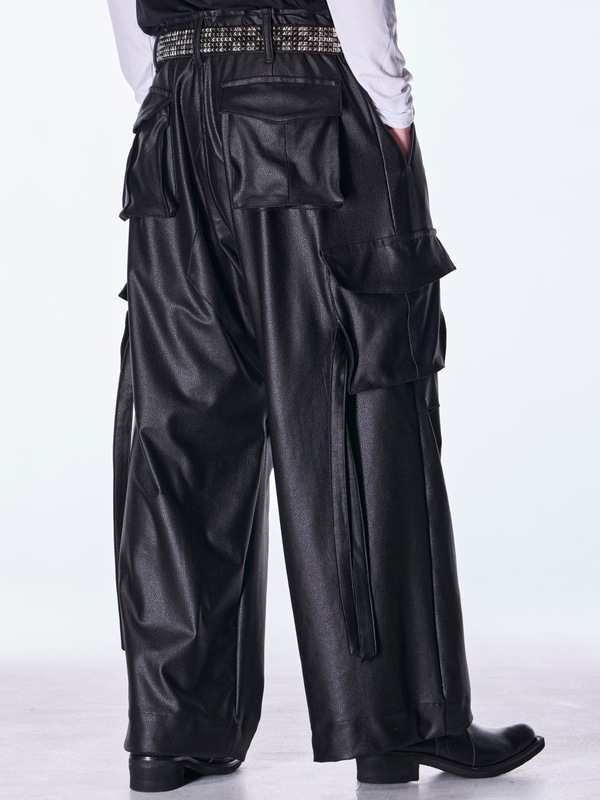(ͽ���ʡ�10������11������ͽ��/kiryuyrik������奦����奦/Emboss Silley Jersey Cargo Pants/Black