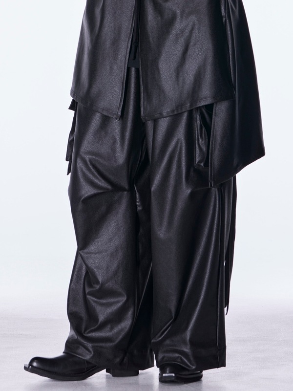 (ͽ���ʡ�10������11������ͽ��/kiryuyrik������奦����奦/Emboss Silley Jersey Cargo Pants/Black