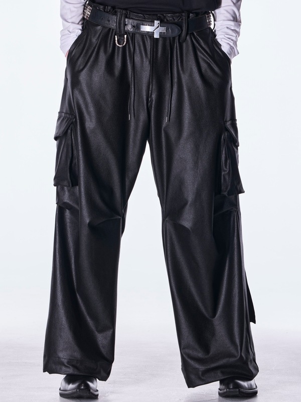 (ͽ���ʡ�10������11������ͽ��/kiryuyrik������奦����奦/Emboss Silley Jersey Cargo Pants/Black