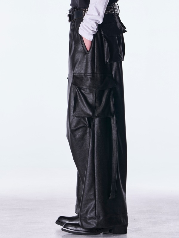(ͽ���ʡ�10������11������ͽ��/kiryuyrik������奦����奦/Emboss Silley Jersey Cargo Pants/Black