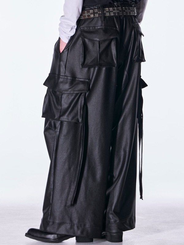 (ͽ���ʡ�10������11������ͽ��/kiryuyrik������奦����奦/Emboss Silley Jersey Cargo Pants/Black
