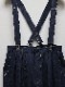 Ground Y饦ɥ磻/8OZ UNEVEN THREAD DENIM SUSPENDER MACKIN SAROUEL/BLUE.