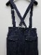 Ground Y饦ɥ磻/8OZ UNEVEN THREAD DENIM SUSPENDER MACKIN SAROUEL/BLUE.