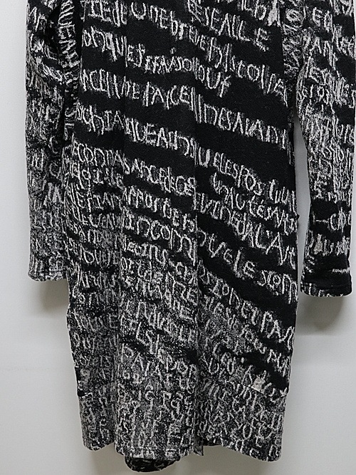 �㴰���nude:masahiko maruyama ���̡���:�ޥ��ҥ��ޥ���/Wool Back Cut Jaquard Jersey LONG CARDIGAN/Black