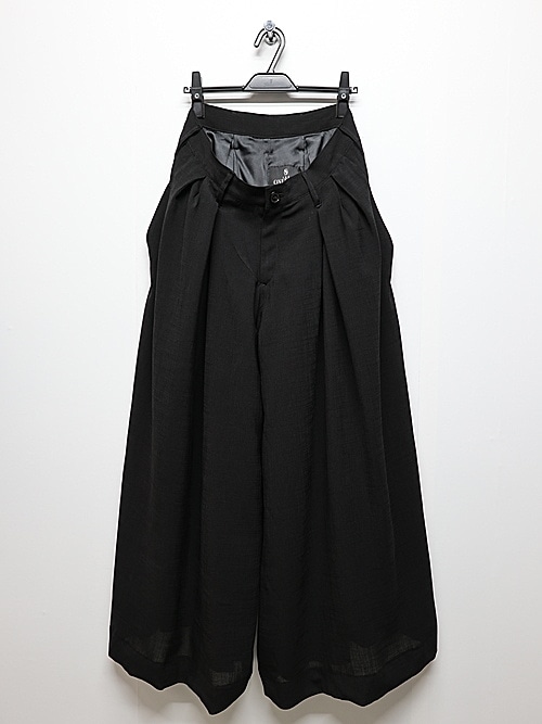 THE ONENESSͥ/Bio Voil Drape Slacks/Black