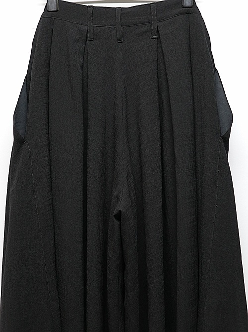 THE ONENESSͥ/Bio Voil Drape Slacks/Black