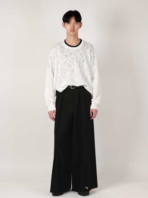 LAD MUSICIAN����å� �ߥ塼�������/FLOWER MESH PULLOVER/WHITE