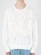 LAD MUSICIAN����å� �ߥ塼�������/FLOWER MESH PULLOVER/WHITE