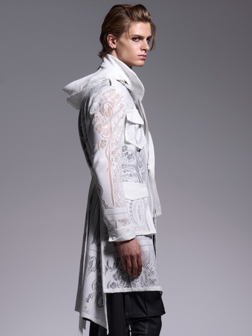 (ͽ���ʡ�6��7������ͽ��/kiryuyrik������奦����奦/CROSS-Lace Flare M65 Jacket/White