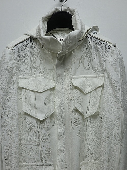 (ͽ���ʡ�6��7������ͽ��/kiryuyrik������奦����奦/CROSS-Lace Flare M65 Jacket/White