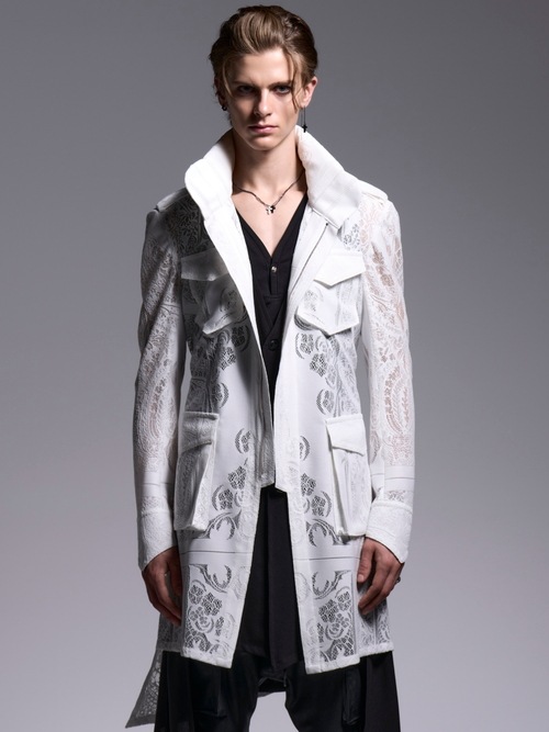 (ͽ���ʡ�6��7������ͽ��/kiryuyrik������奦����奦/CROSS-Lace Flare M65 Jacket/White