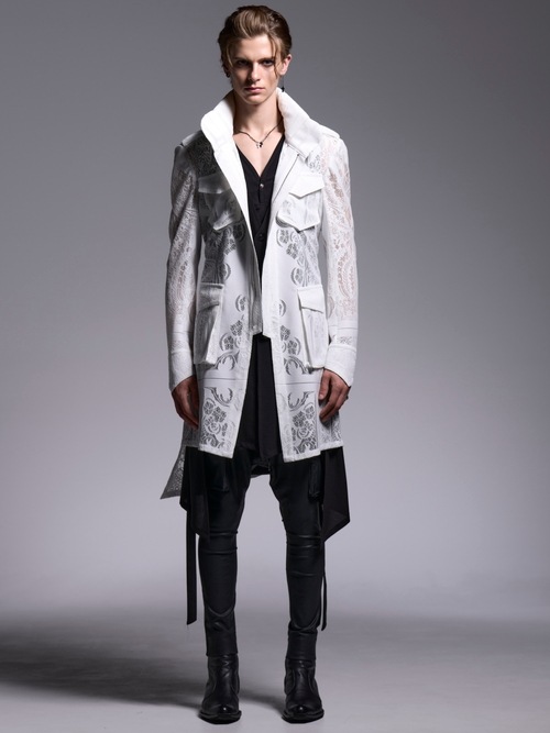 (ͽ���ʡ�6��7������ͽ��/kiryuyrik������奦����奦/CROSS-Lace Flare M65 Jacket/White