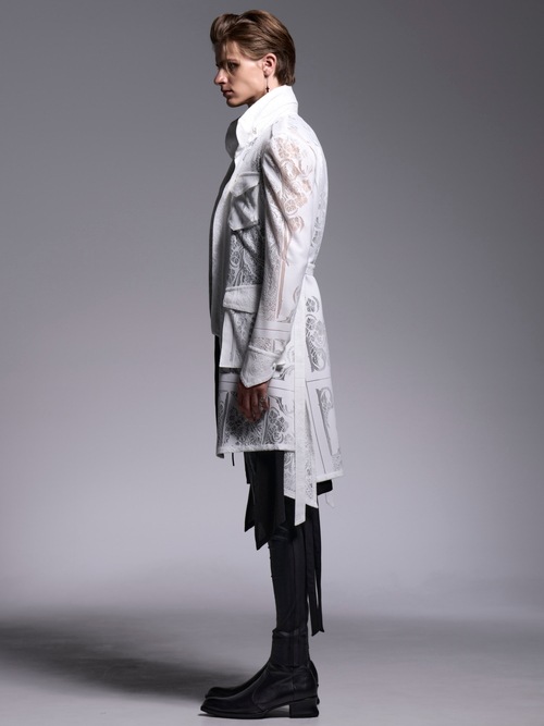 (ͽ���ʡ�6��7������ͽ��/kiryuyrik������奦����奦/CROSS-Lace Flare M65 Jacket/White