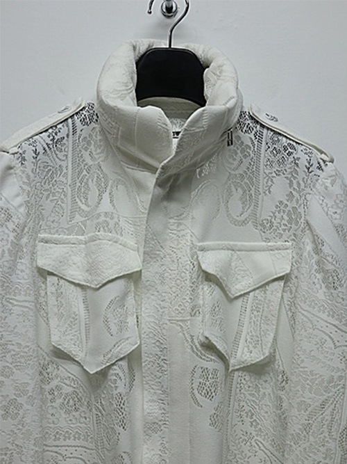 (ͽ���ʡ�6��7������ͽ��/kiryuyrik������奦����奦/CROSS-Lace Flare M65 Jacket/White