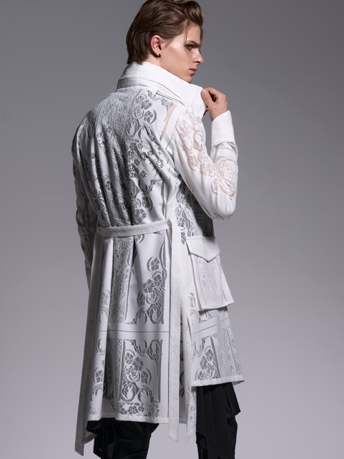 (ͽ���ʡ�6��7������ͽ��/kiryuyrik������奦����奦/CROSS-Lace Flare M65 Jacket/White