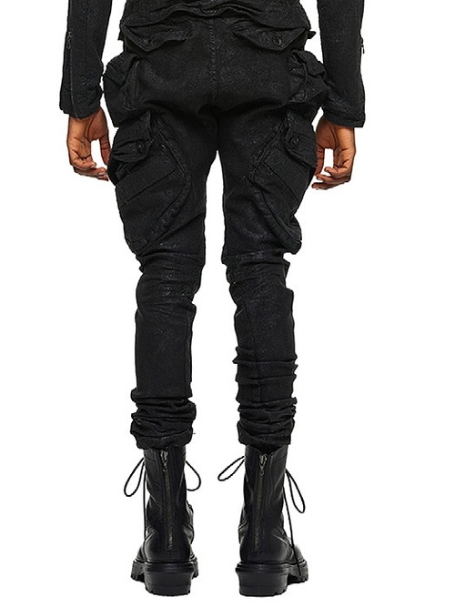(ͽ����)9��10������ͽ��/JULIUS����ꥦ��/10.5oz STRETCH DENIM TROUSERS14/BLACK