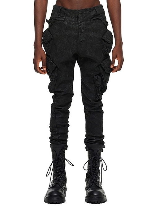 (ͽ����)9��10������ͽ��/JULIUS����ꥦ��/10.5oz STRETCH DENIM TROUSERS14/BLACK