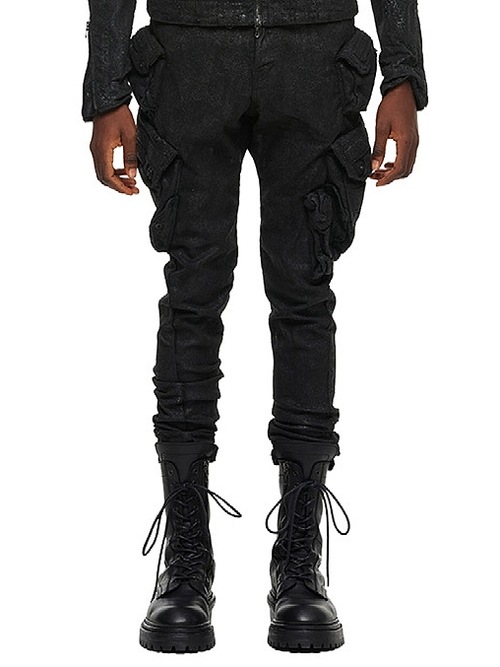 (ͽ����)9��10������ͽ��/JULIUS����ꥦ��/10.5oz STRETCH DENIM TROUSERS14/BLACK