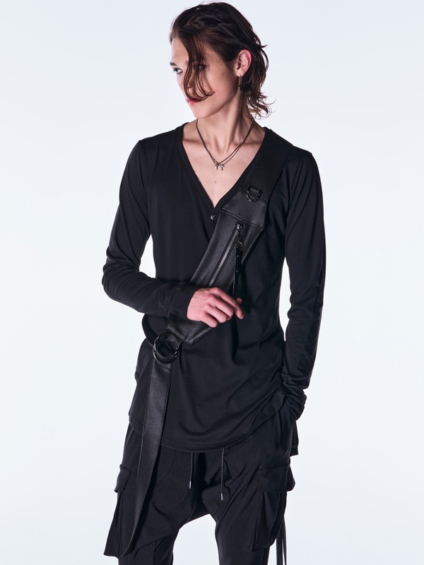 (ͽ���ʡ�10������11������ͽ��/kiryuyrik������奦����奦/Emboss Silley Jersey Body Bag/Black