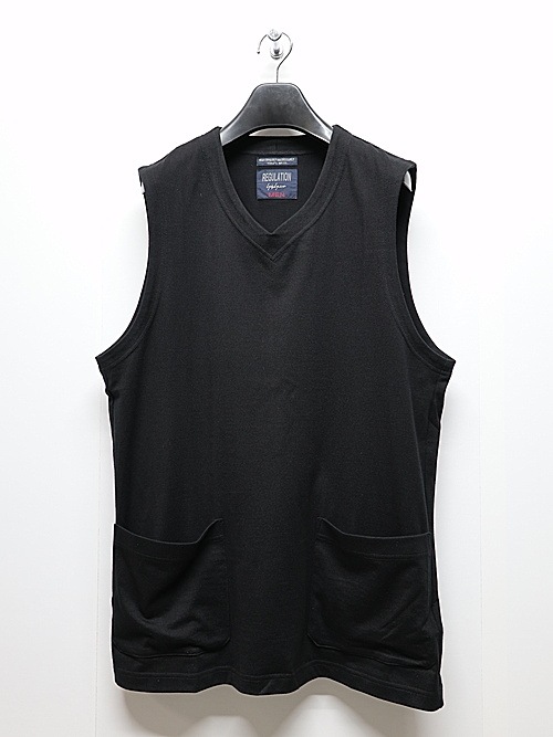 Yohji Yamamoto襦ޥ/40S COTTON SMOOTH RE VEST/BLK