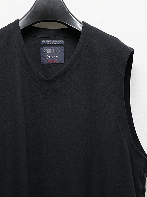 Yohji Yamamoto襦ޥ/40S COTTON SMOOTH RE VEST/BLK