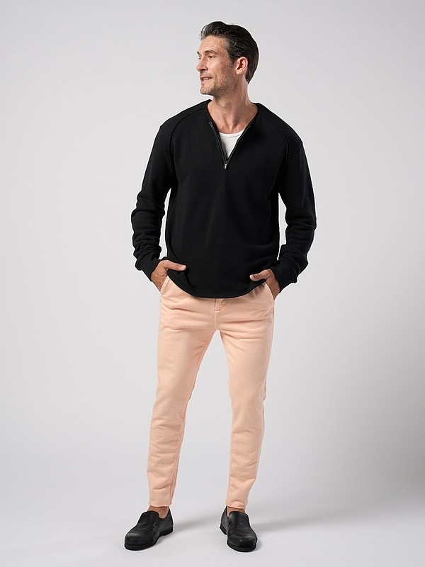 (ͽ���ʡ�1��2������ͽ��/wjk�����֥른��������/soft luxe urake half-zip sweat shirt/black