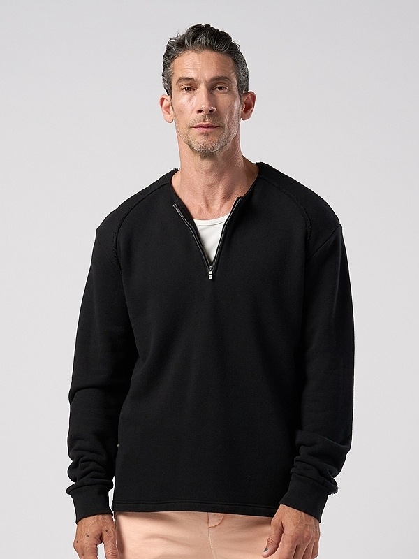 (ͽ���ʡ�1��2������ͽ��/wjk�����֥른��������/soft luxe urake half-zip sweat shirt/black