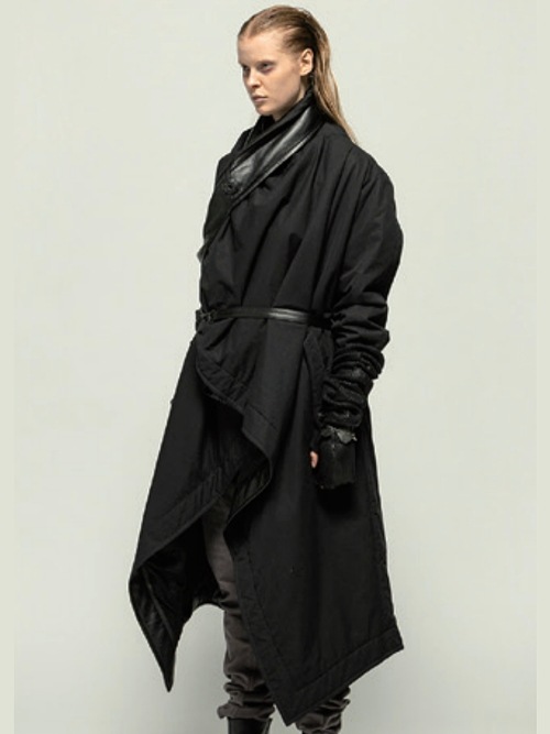 (ͽ)89ͽ/JULIUSꥦ/COTTON/NYLON CLOTH COAT1/BLACK