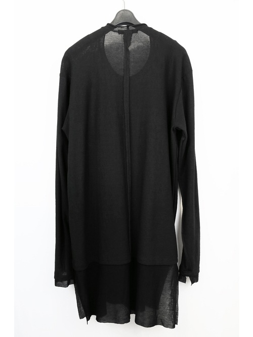 �㴰���nude:masahiko maruyama ���̡���:�ޥ��ҥ��ޥ���/Imitation Linen Cotton Jersey LONG SLEEVE T SHIRT/Black