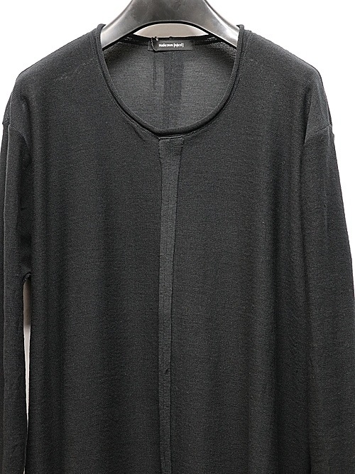 �㴰���nude:masahiko maruyama ���̡���:�ޥ��ҥ��ޥ���/Imitation Linen Cotton Jersey LONG SLEEVE T SHIRT/Black