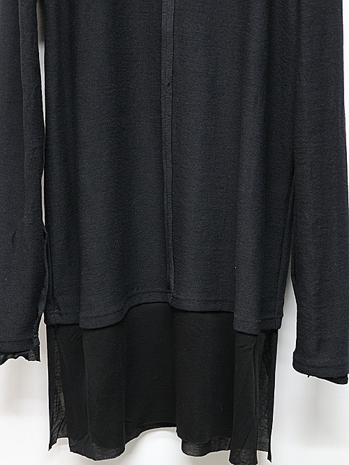 �㴰���nude:masahiko maruyama ���̡���:�ޥ��ҥ��ޥ���/Imitation Linen Cotton Jersey LONG SLEEVE T SHIRT/Black