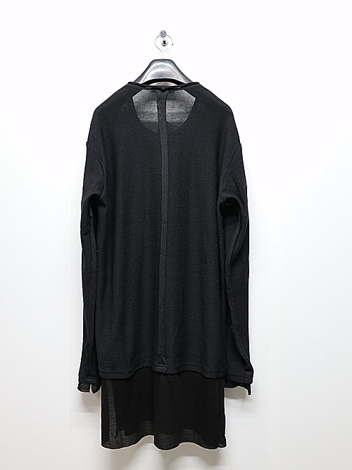 �㴰���nude:masahiko maruyama ���̡���:�ޥ��ҥ��ޥ���/Imitation Linen Cotton Jersey LONG SLEEVE T SHIRT/Black