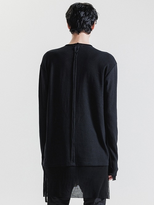 �㴰���nude:masahiko maruyama ���̡���:�ޥ��ҥ��ޥ���/Imitation Linen Cotton Jersey LONG SLEEVE T SHIRT/Black