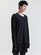 �㴰���nude:masahiko maruyama ���̡���:�ޥ��ҥ��ޥ���/Imitation Linen Cotton Jersey LONG SLEEVE T SHIRT/Black