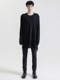 �㴰���nude:masahiko maruyama ���̡���:�ޥ��ҥ��ޥ���/Imitation Linen Cotton Jersey LONG SLEEVE T SHIRT/Black