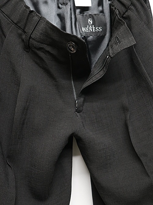 �㴰���THE ONENESS�������ͥ�/Bio Voil Wide Slacks/Black